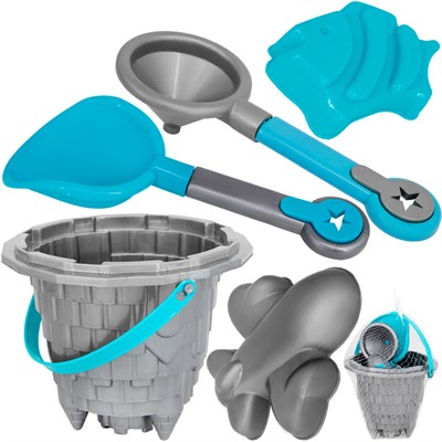 Песочный набор КРОКОТАМ Замок бирюза 5 предметов  ПН-2Б /30/ - фото 69884842