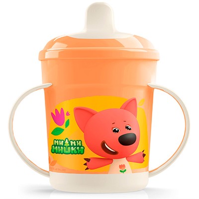 Поильник с ручками и декором Ми-Ми-Мишки Оранжевый 431328408 - фото 69884919