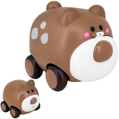 Игрушка инерционная Мишка 001-D коричневый - фото 69885157