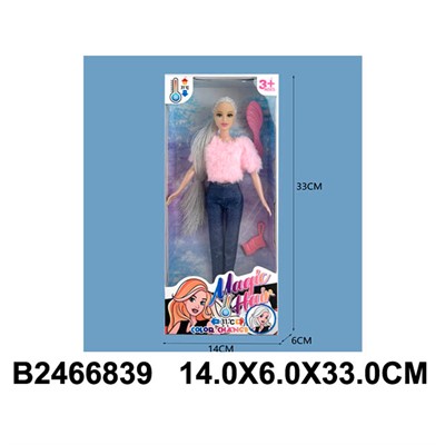 Кукла JJ9905-W1 волосы меняют цвет в кор. - фото 69885383