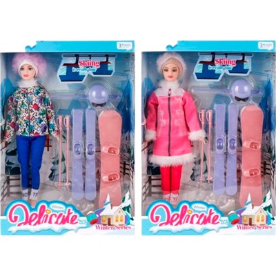 Кукла 8822-33 Зимний отдых с аксесс. в кор. - фото 69885484