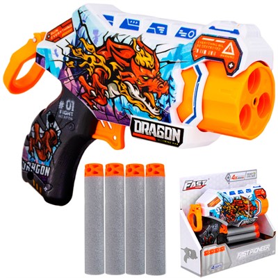 Пистолет BH128 Дракон с безопасными пулями в кор. - фото 69885505