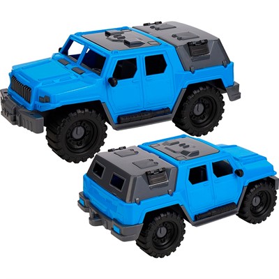 Автомобиль Джип Альфа Городской с тентом, голубой И-8933 - фото 69885949