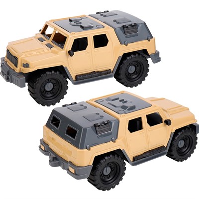Автомобиль Джип Альфа Военный патруль с тентом, песочный И-8924 - фото 69885959