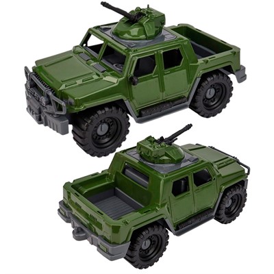 Автомобиль Джип Альфа Военный без тента, хаки И-8921 - фото 69885969