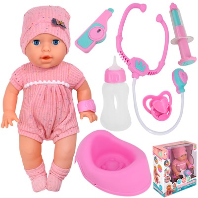 Пупс YL2535C-M 35 см, с аксесс,  в кор. - фото 69886201