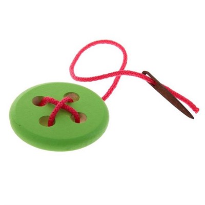 Деревянная шнуровка Пуговица 610-1 - фото 69886550