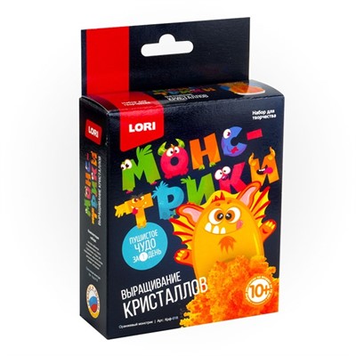 Набор для творчества Выращивание кристаллов.Монстрики.Оранжевый монстрик Крф-018 Lori - фото 69886891