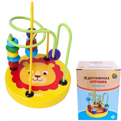 Деревянный Лабиринт Серпантин Лев ИД-5169 - фото 69887459