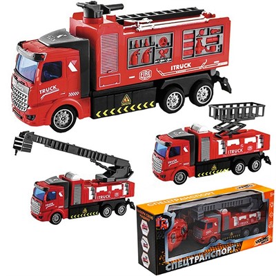 Спецтехника на радиоуправлении Young Racer 005YSHT Пожарная машина в кор. - фото 69887505