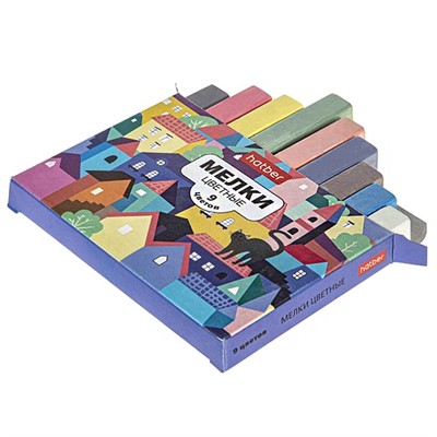 Мел цветной 9шт Городок ML_072697 Hatber - фото 69887540