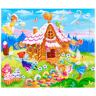 Пазл рамка с фигурными элементами Пряничный домик П20-9360 - фото 69887847