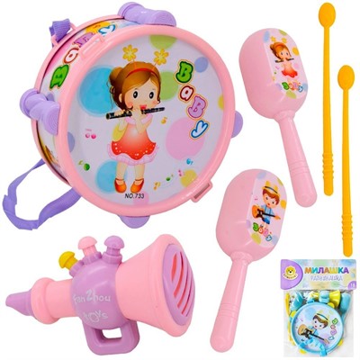 Набор музыкальных инструментов Levatoys YS733A-72 в пак. - фото 69887885