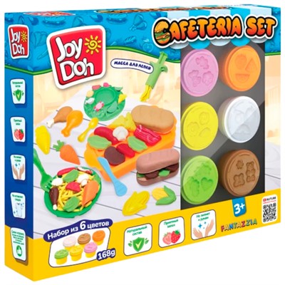 Набор для творчества Масса для лепки Joy Doh набор CAFETERIA SET-КАФЕТЕРИЙ,доп. пресс-формы,11 аксессуаров,6 баночек с тестом CAFE-168 pot /12/ *** - фото 69888169