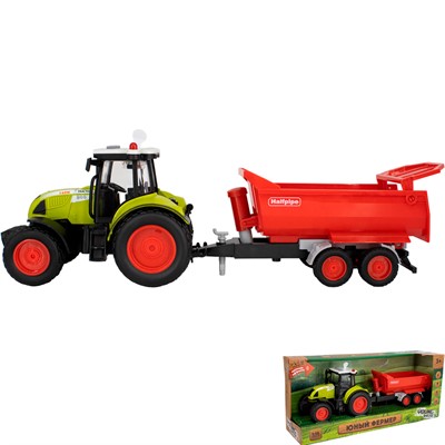 Трактор на батарейках MK900B свет, звук в коробке - фото 69888295