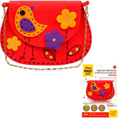 Набор для творчества Сумочка из фетра Птичка 04958 - фото 69888456