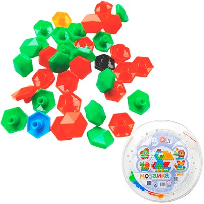 Мозаика шестигранная Попугай 113 эл круглая 02191 - фото 69888770