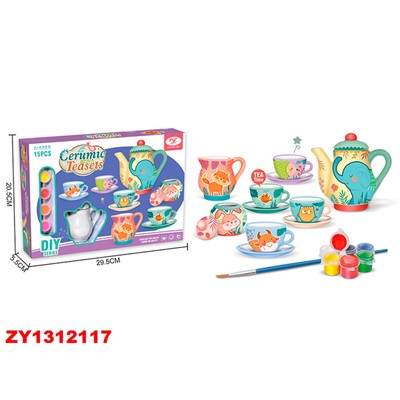 Набор посуды керамика 868-E18 с красками в коробке - фото 69888984