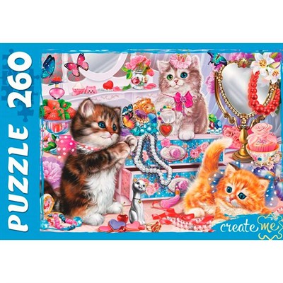 Пазл 260 ЗАБАВНЫЕ КОТИКИ №7 ПУ-2902 - фото 69889299