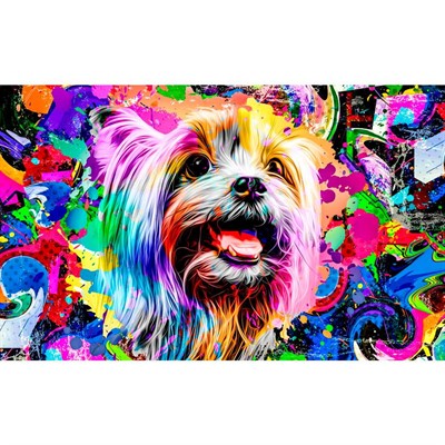 Набор для творчества Алмазная мозаика 40х50 см с подр., с полн. заполн. Яркий ши тцу НД-8618 - фото 69889478