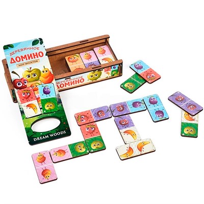 Деревянное Домино "Фрукты" D-002 - фото 69889616