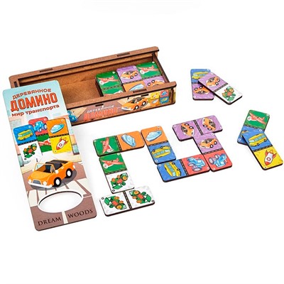 Деревянное Домино "Транспорт" D-003 - фото 69889617