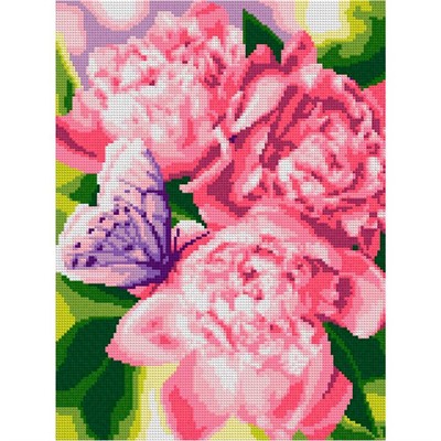 Набор для творчества Алмазная мозаика 30*40 см полное заполнение Пионы Ам-101 LORI - фото 69889775