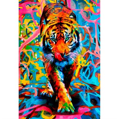 Набор для творчества Алмазная мозаика 30х40 см Цветной тигр НД-2686 - фото 69890136