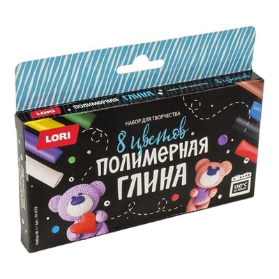Набор для творчества Полимерная глина 8 цветов Набор №1 Пг-013 LORI - фото 69890343