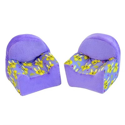 Мебель мягкая 2 кресла "Кролики сиреневые" с сиреневым плюшем НМ-001/1-29 СТОК - фото 69890407