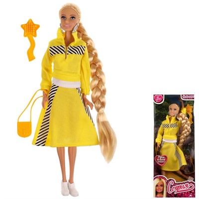 Кукла Карапуз 66001-C21-S-BB 29 см София , руки и ноги сгиб,длинная коса /24/ - фото 69890598