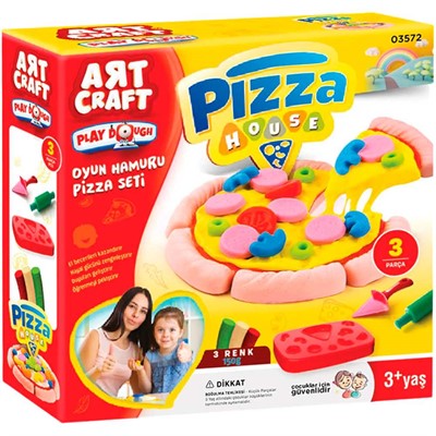 Набор для творчества Набор для лепки Мини-пиццерия, тесто 3х50г 03572 AЯT CRAFT - фото 69890615
