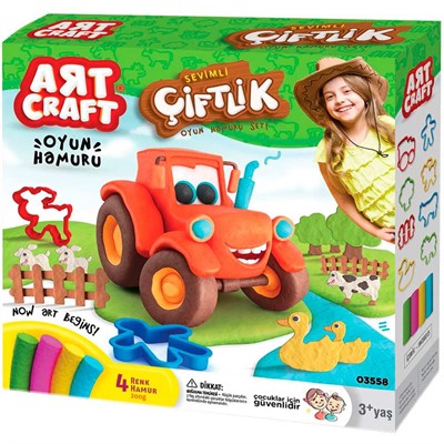 Набор для творчества Набор для лепки Моя ферма, тесто 4х50г 03558 AЯT CRAFT - фото 69890617