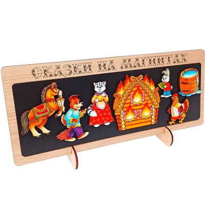 Деревянная Сказка на магнитах Кошкин дом 8754 /40 - фото 69890821