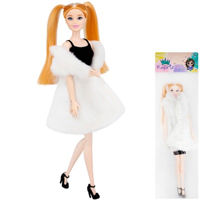 Кукла Miss Kapriz YS999-MZ2 в шубе в пак. - фото 69890901