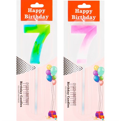 Свеча для торта Цифра 7 в ассорт. FG240525064L-8 - фото 69891554
