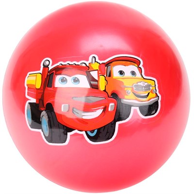 Мяч 23см грузовички с наклейкой, в сетке AD-9(TRUCKS) - фото 69891776