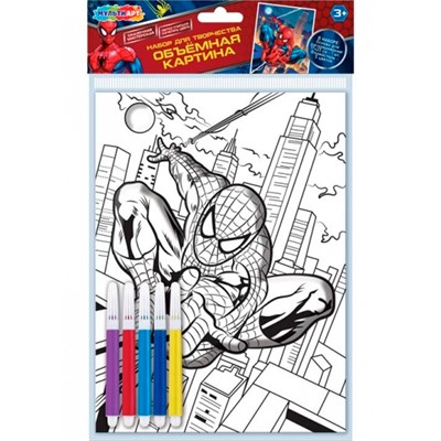 Набор для творчества Объемная картина Спайдер мэн MultiArt VMP-128161 - фото 69893030