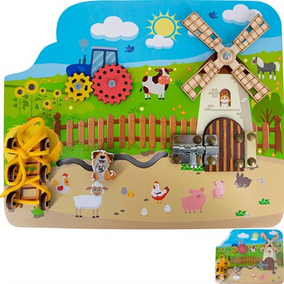 Деревянный Бизиборд Ферма БЗ-009 - фото 69893072