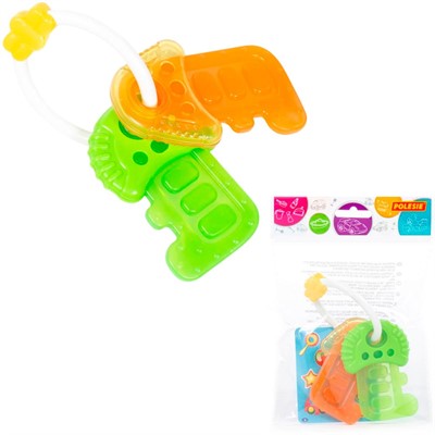 Погремушка-прорезыватель "Ключики" 2 элемента (в пакете) 10590 П-Е /22 - фото 69893116