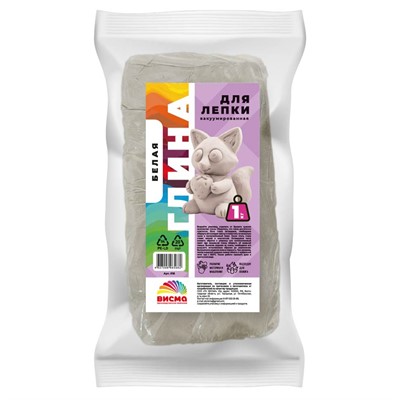 Набор для творчества Глина для лепки вакуумированная белая 1 кг 018 - фото 69893223