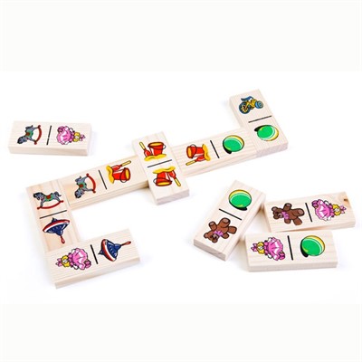 Деревянное домино Игрушки 5555-3 - фото 69894002