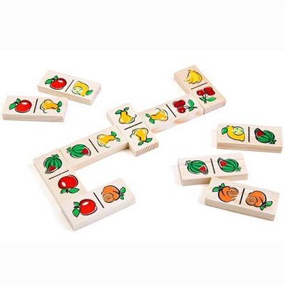 Деревянное домино Фрукты-ягоды 5555-5 - фото 69894003