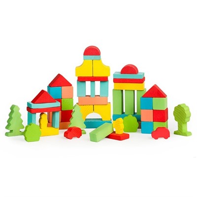 Деревянный конструктор Краски Дня Утро 55 дет. 6674-12 - фото 69894112