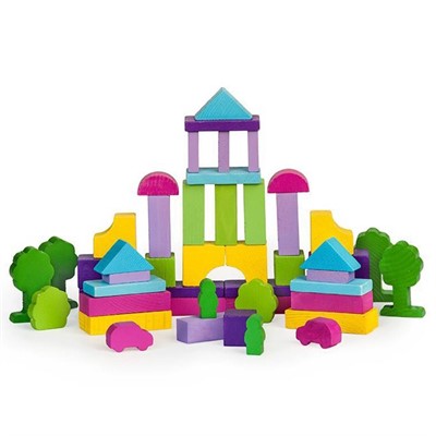 Деревянный конструктор Краски Дня Вечер 55 дет. 6674-32 - фото 69894116