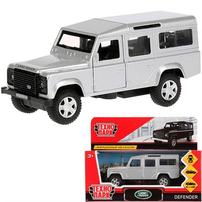Модель DEFENDER-SL LAND ROVER DEFENDER серебристый Технопарк  в коробке - фото 69894347