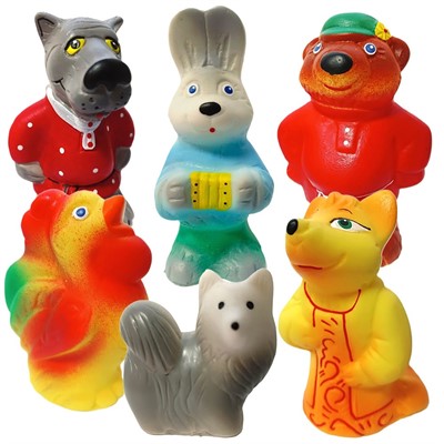 Набор резиновых игрушек Заюшкина избушка СИ-355 - фото 69894465