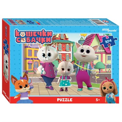 Пазл 104 Кошечки и собачки 82220 Степ /48/ - фото 69895048