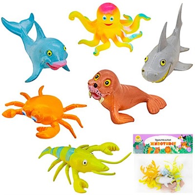 Набор животных Levatoys мульт. YS270606 Морские в пак. - фото 69895117