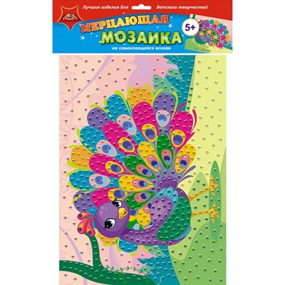 Набор для творчества Мозаика самоклеющая А3 Волшебный павлин С1573-95 - фото 69895565